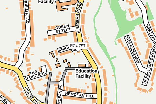 RG4 7ST map - OS OpenMap – Local (Ordnance Survey)