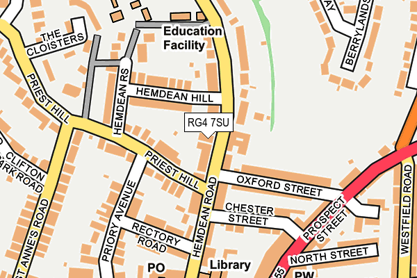 RG4 7SU map - OS OpenMap – Local (Ordnance Survey)