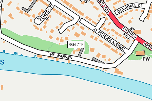 RG4 7TF map - OS OpenMap – Local (Ordnance Survey)