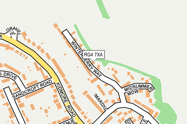 RG4 7XA map - OS OpenMap – Local (Ordnance Survey)