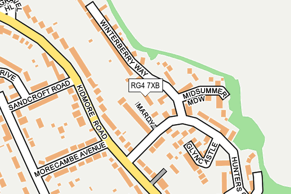 RG4 7XB map - OS OpenMap – Local (Ordnance Survey)