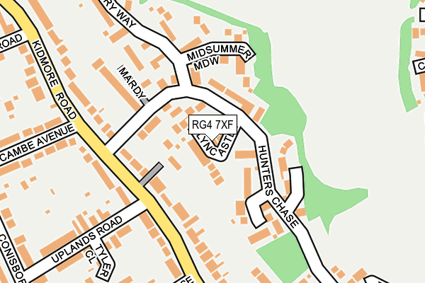 RG4 7XF map - OS OpenMap – Local (Ordnance Survey)