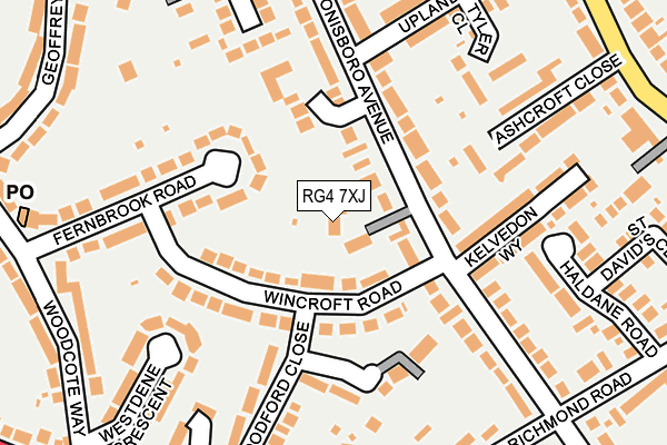 RG4 7XJ map - OS OpenMap – Local (Ordnance Survey)