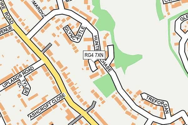 RG4 7XN map - OS OpenMap – Local (Ordnance Survey)