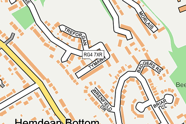 RG4 7XR map - OS OpenMap – Local (Ordnance Survey)