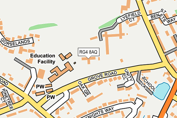 RG4 8AQ map - OS OpenMap – Local (Ordnance Survey)