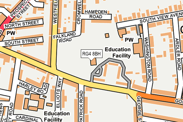 RG4 8BH map - OS OpenMap – Local (Ordnance Survey)