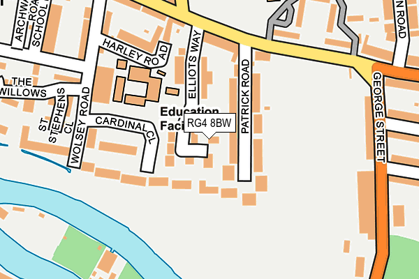 RG4 8BW map - OS OpenMap – Local (Ordnance Survey)