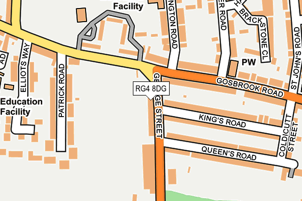 RG4 8DG map - OS OpenMap – Local (Ordnance Survey)