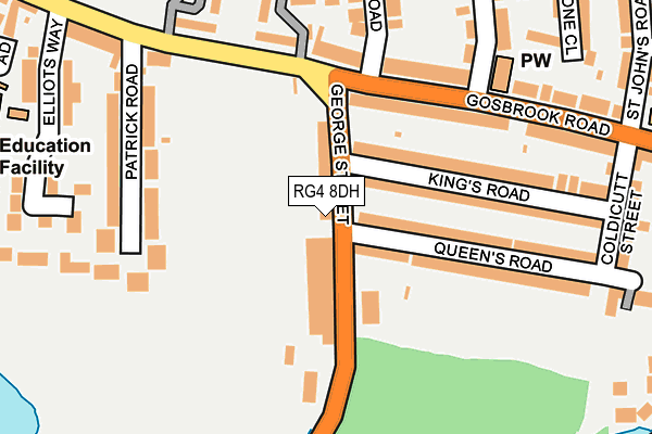 RG4 8DH map - OS OpenMap – Local (Ordnance Survey)
