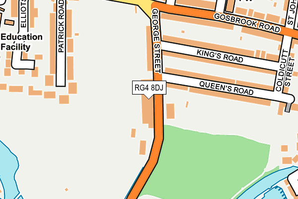 RG4 8DJ map - OS OpenMap – Local (Ordnance Survey)