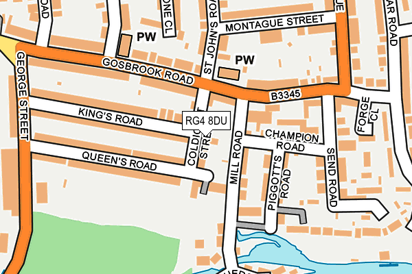 RG4 8DU map - OS OpenMap – Local (Ordnance Survey)