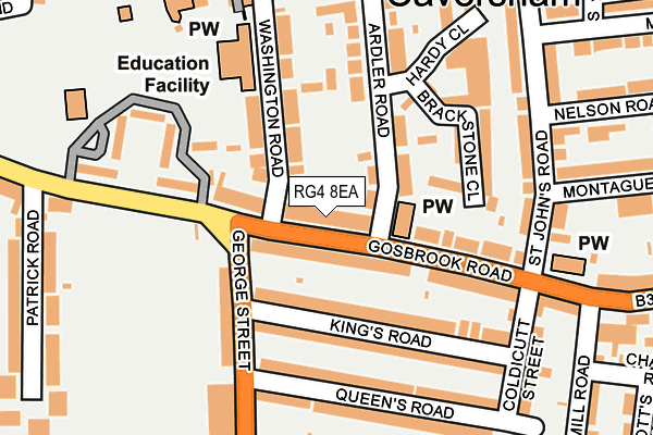 RG4 8EA map - OS OpenMap – Local (Ordnance Survey)