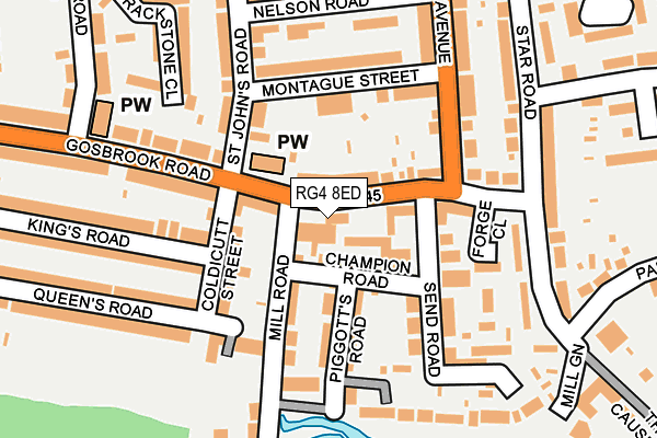RG4 8ED map - OS OpenMap – Local (Ordnance Survey)