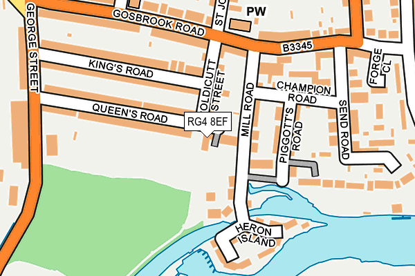 RG4 8EF map - OS OpenMap – Local (Ordnance Survey)