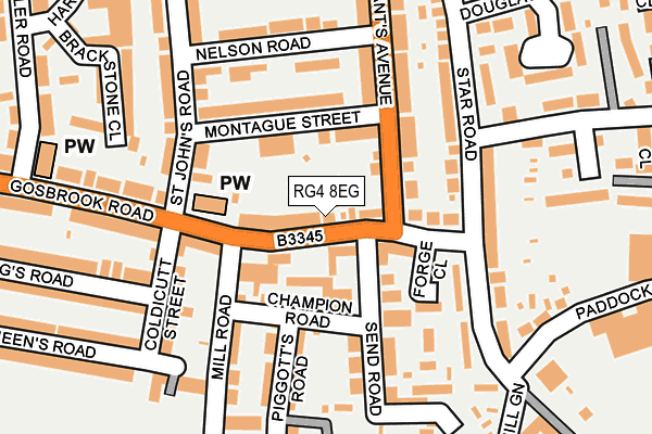 RG4 8EG map - OS OpenMap – Local (Ordnance Survey)