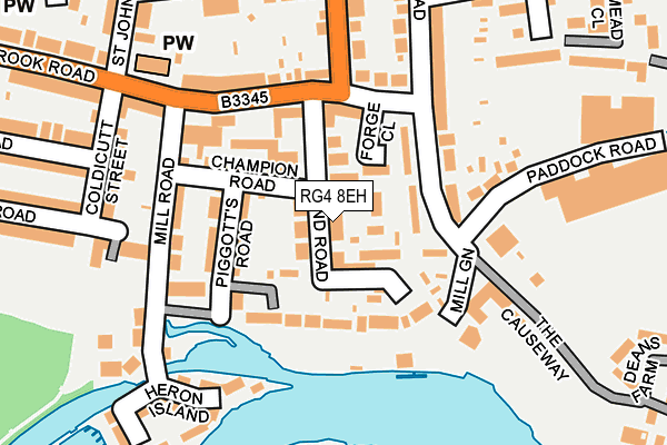 RG4 8EH map - OS OpenMap – Local (Ordnance Survey)