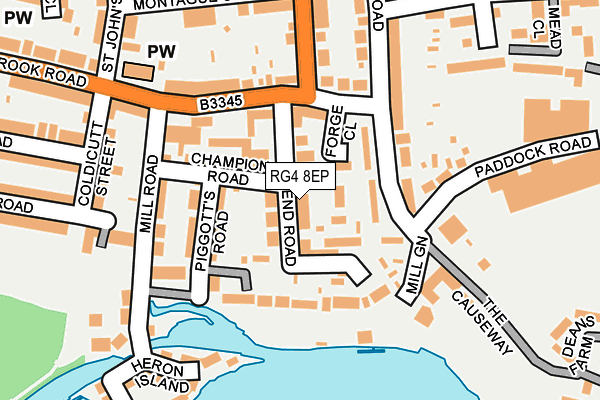 RG4 8EP map - OS OpenMap – Local (Ordnance Survey)