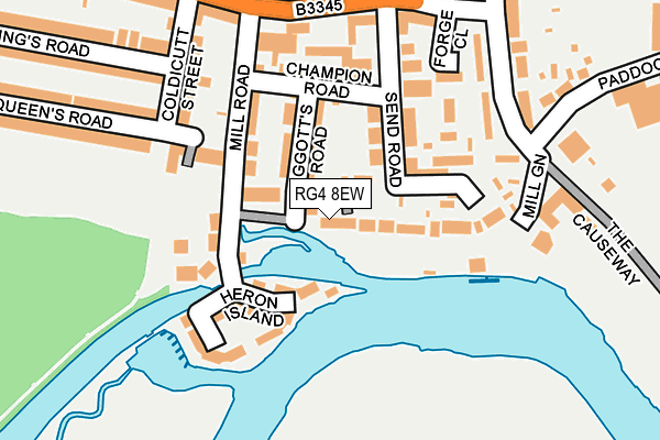 RG4 8EW map - OS OpenMap – Local (Ordnance Survey)