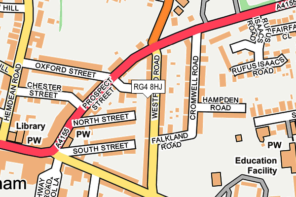 RG4 8HJ map - OS OpenMap – Local (Ordnance Survey)