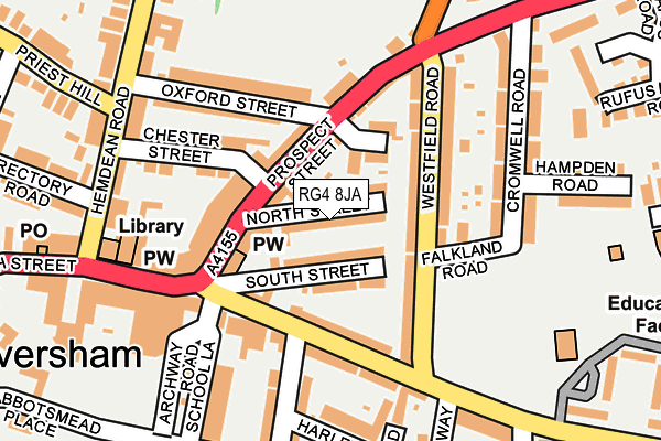 RG4 8JA map - OS OpenMap – Local (Ordnance Survey)