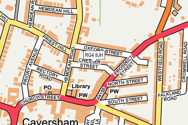 Map of DEEP'N BLUE CLEANING SERVICE CAVERSHAM LTD at local scale