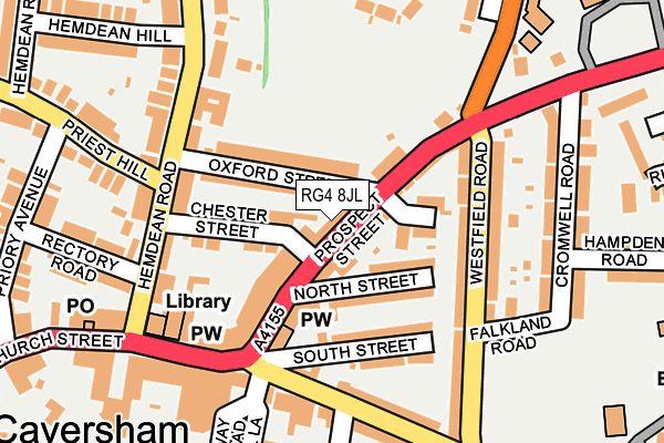 Map of CAVERSHAM DRY CLEANING LTD at local scale