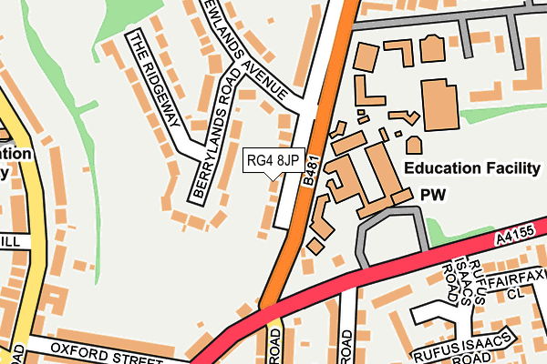 RG4 8JP map - OS OpenMap – Local (Ordnance Survey)