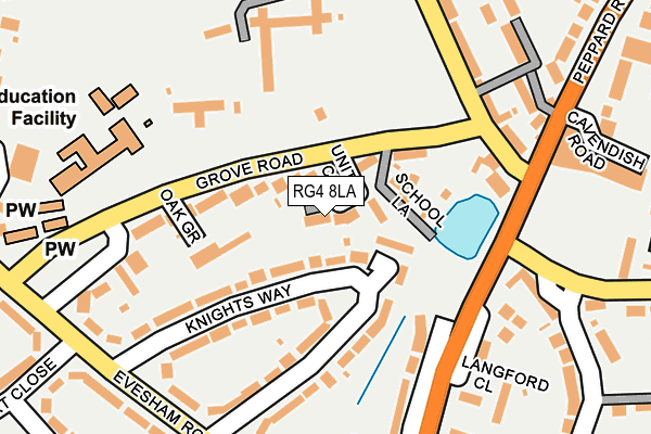 RG4 8LA map - OS OpenMap – Local (Ordnance Survey)