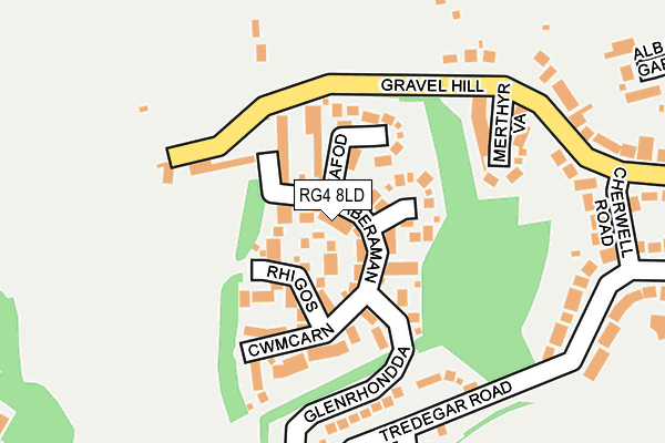 RG4 8LD map - OS OpenMap – Local (Ordnance Survey)