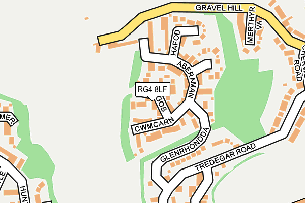 RG4 8LF map - OS OpenMap – Local (Ordnance Survey)