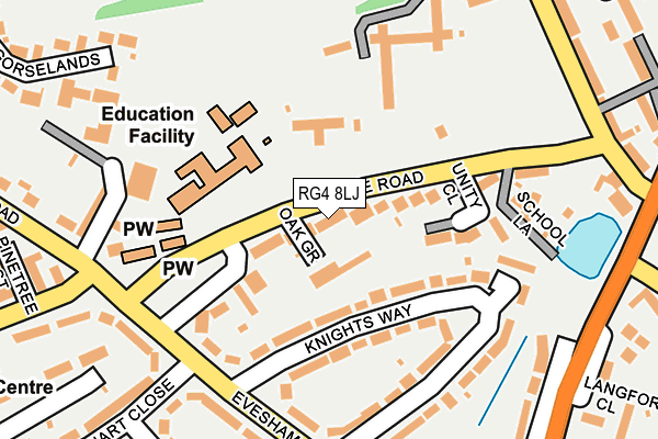 RG4 8LJ map - OS OpenMap – Local (Ordnance Survey)