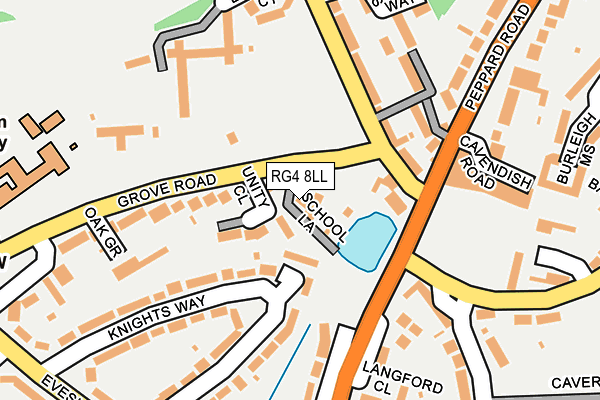 RG4 8LL map - OS OpenMap – Local (Ordnance Survey)