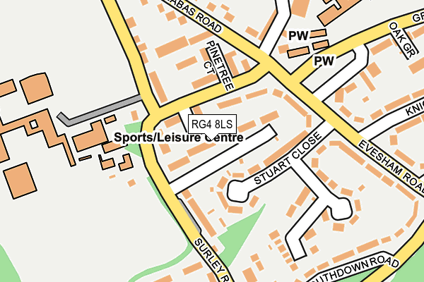 RG4 8LS map - OS OpenMap – Local (Ordnance Survey)