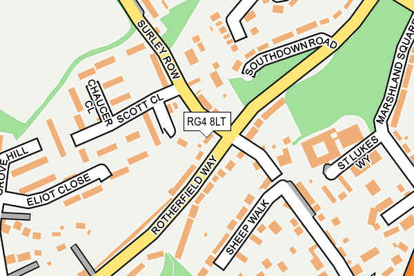 RG4 8LT map - OS OpenMap – Local (Ordnance Survey)