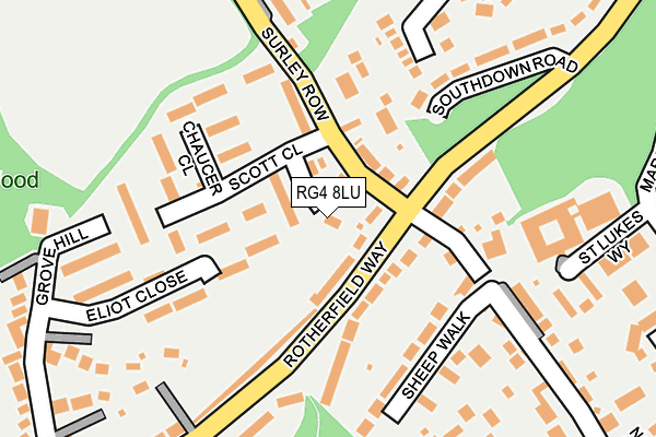 RG4 8LU map - OS OpenMap – Local (Ordnance Survey)