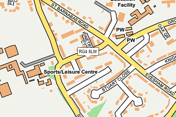 RG4 8LW map - OS OpenMap – Local (Ordnance Survey)