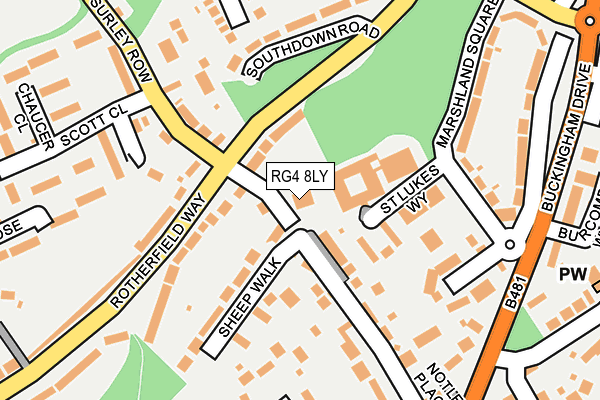 RG4 8LY map - OS OpenMap – Local (Ordnance Survey)