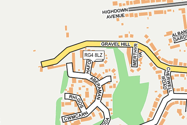 RG4 8LZ map - OS OpenMap – Local (Ordnance Survey)