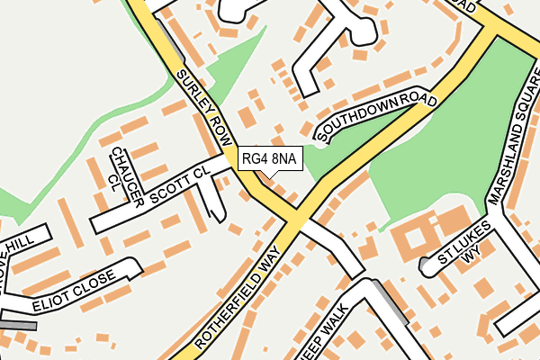RG4 8NA map - OS OpenMap – Local (Ordnance Survey)