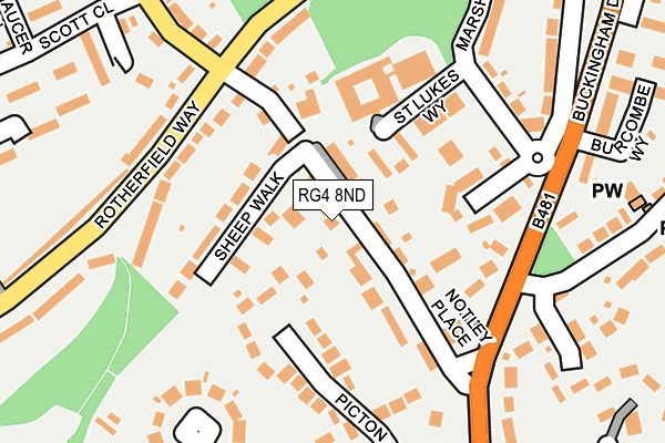 RG4 8ND map - OS OpenMap – Local (Ordnance Survey)
