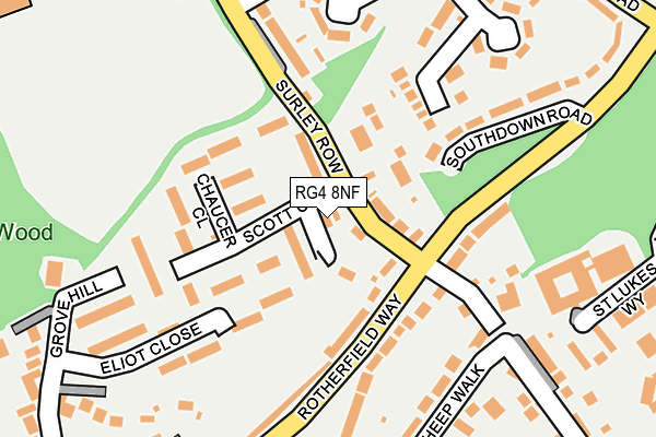 RG4 8NF map - OS OpenMap – Local (Ordnance Survey)