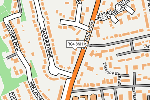 RG4 8NH map - OS OpenMap – Local (Ordnance Survey)