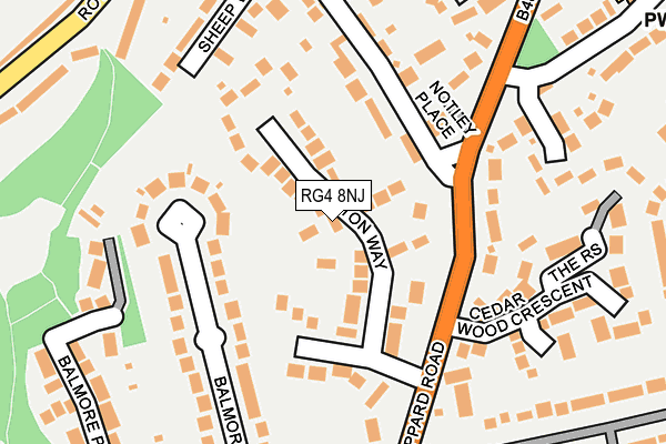 RG4 8NJ map - OS OpenMap – Local (Ordnance Survey)