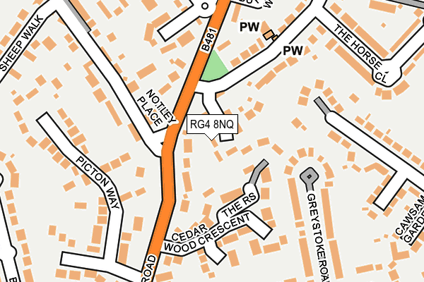 RG4 8NQ map - OS OpenMap – Local (Ordnance Survey)