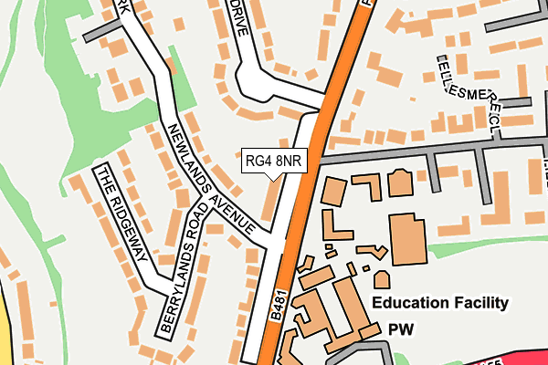 RG4 8NR map - OS OpenMap – Local (Ordnance Survey)