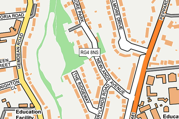 RG4 8NS map - OS OpenMap – Local (Ordnance Survey)