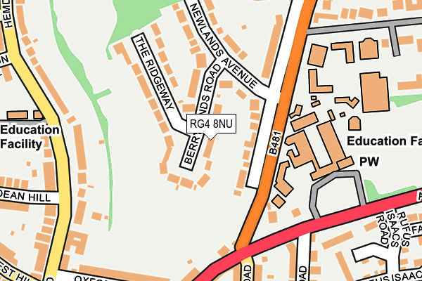 RG4 8NU map - OS OpenMap – Local (Ordnance Survey)