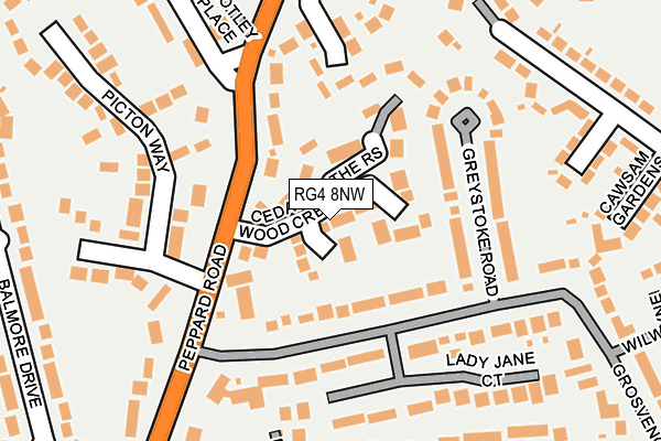RG4 8NW map - OS OpenMap – Local (Ordnance Survey)