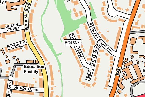 RG4 8NX map - OS OpenMap – Local (Ordnance Survey)
